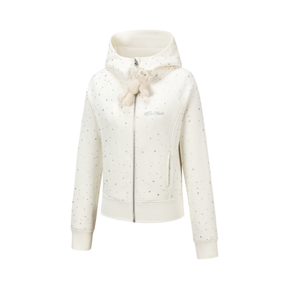13DE MARZO Galaxy Spark Slim Fit Hoodie Beige