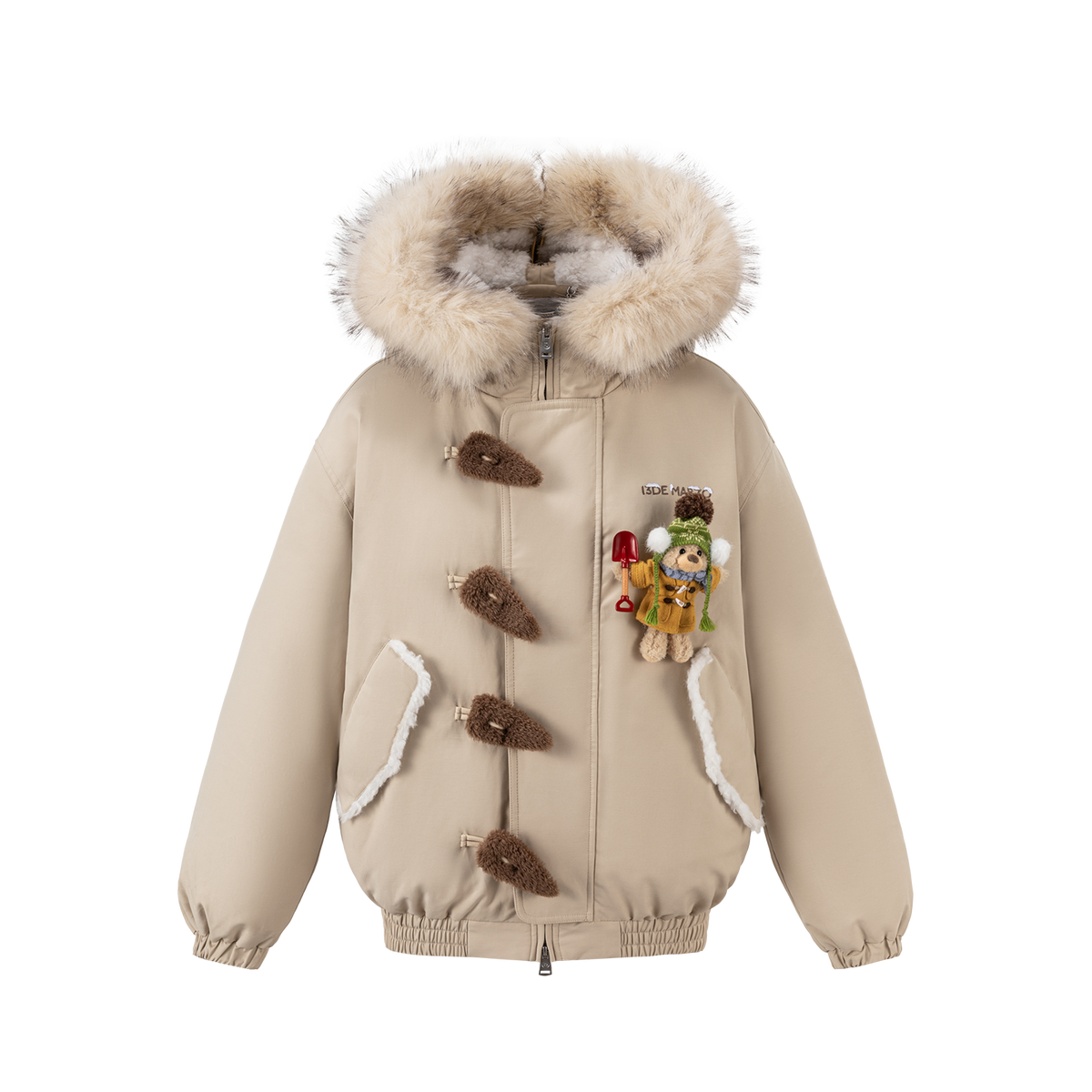 13DE MARZO Snow Bear Padded Jacket Almond