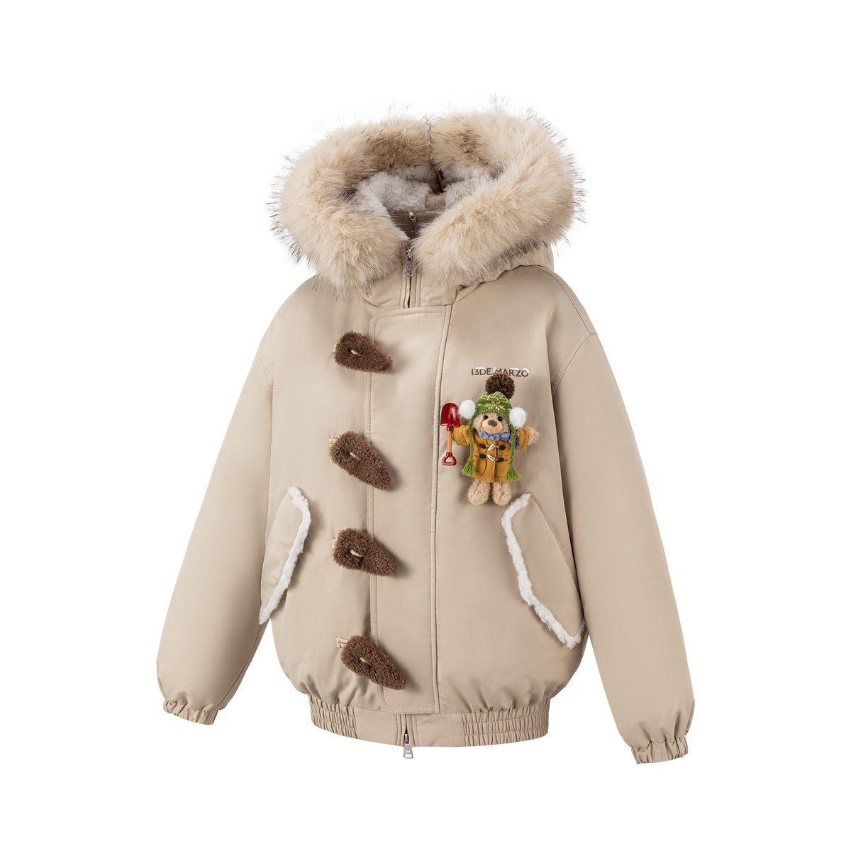 13DE MARZO Snow Bear Padded Jacket Almond