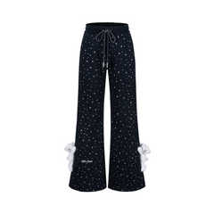 13DE MARZO Galaxy Spark Micro Flare Sweatpants Navy Blue