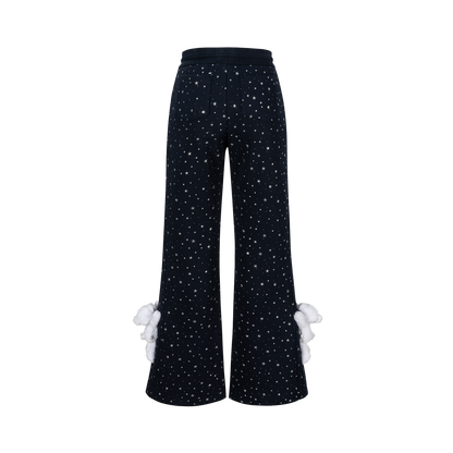13DE MARZO Galaxy Spark Micro Flare Sweatpants Navy Blue