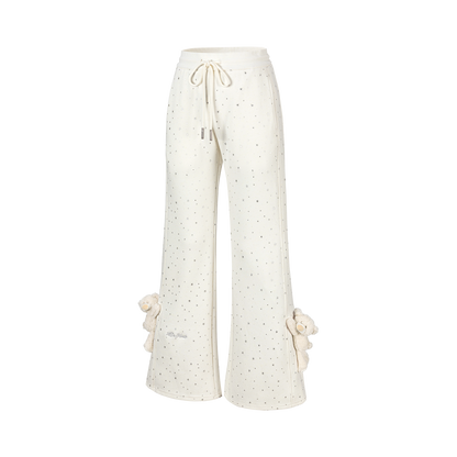 13DE MARZO Galaxy Spark Micro Flare Sweatpants Beige