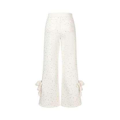 13DE MARZO Galaxy Spark Micro Flare Sweatpants Beige