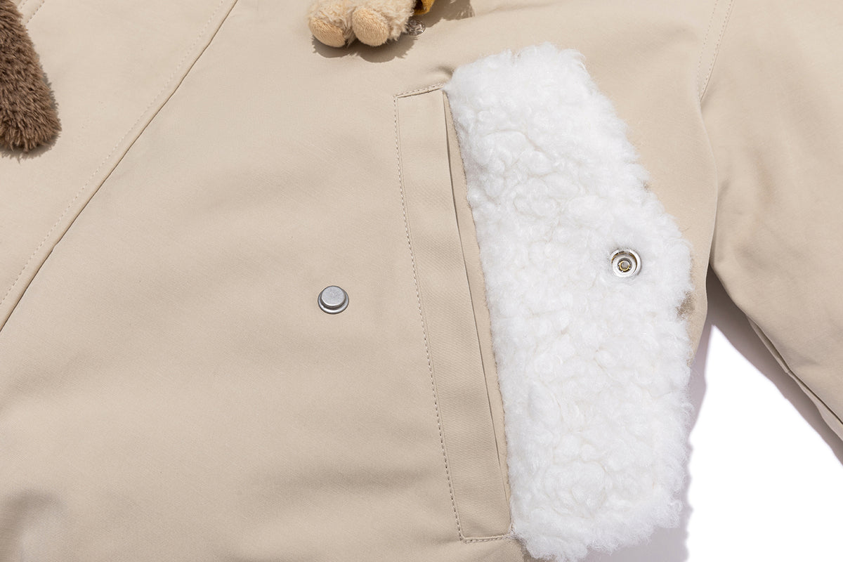 13DE MARZO Snow Bear Padded Jacket Almond