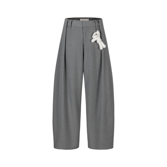 13DE MARZO Doozoo Pleated Dress Pants Grey