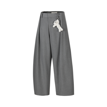 13DE MARZO Doozoo Pleated Dress Pants Grey