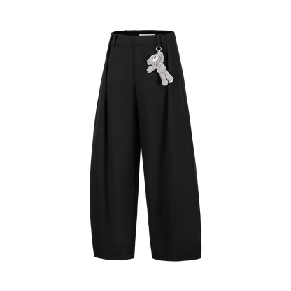 13DE MARZO Doozoo Pleated Dress Pants Black