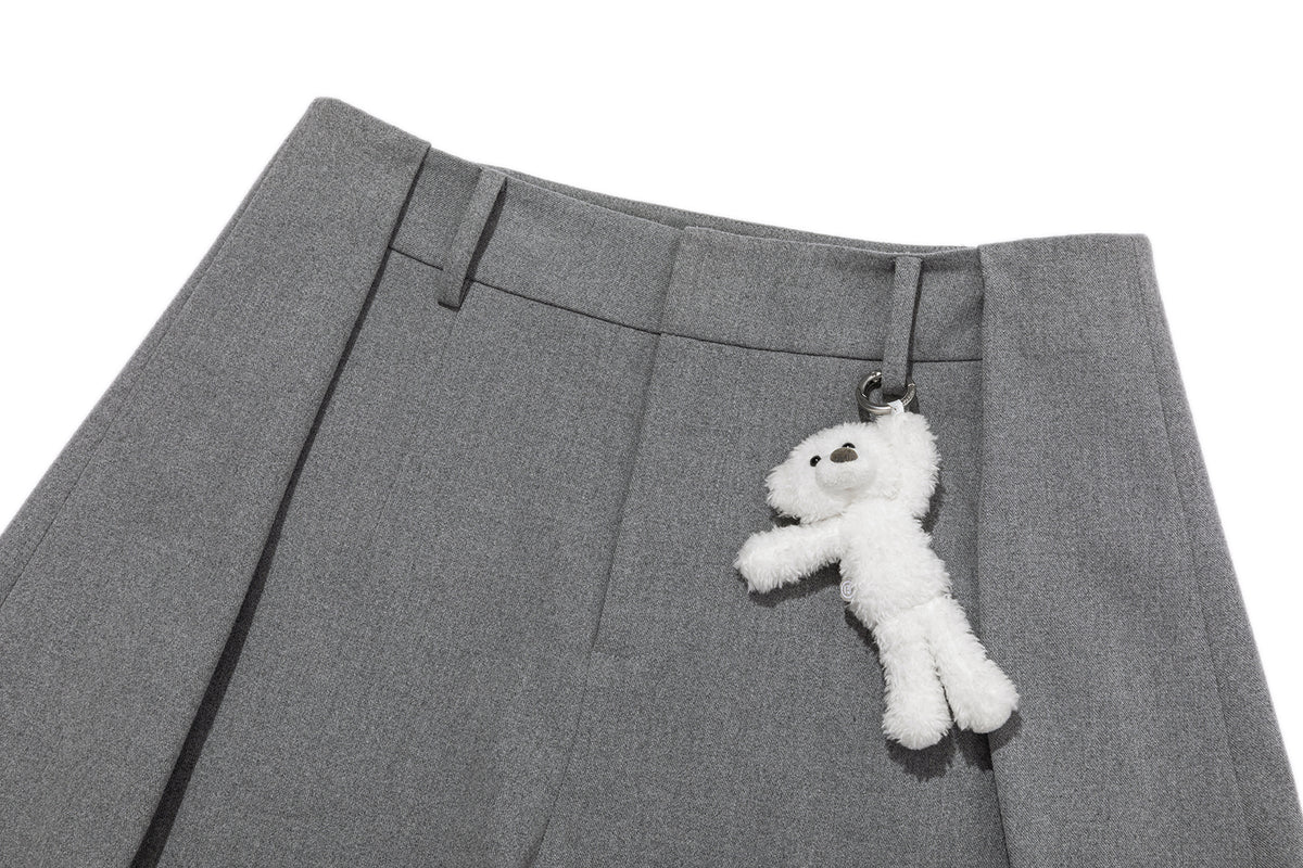 13DE MARZO Doozoo Pleated Dress Pants Grey