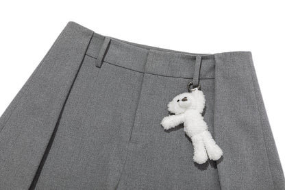 13DE MARZO Doozoo Pleated Dress Pants Grey