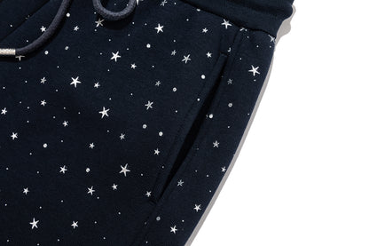 13DE MARZO Galaxy Spark Micro Flare Sweatpants Navy Blue