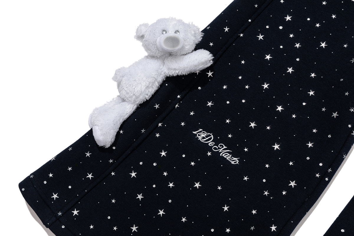 13DE MARZO Galaxy Spark Micro Flare Sweatpants Navy Blue
