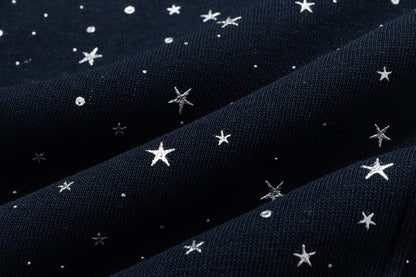 13DE MARZO Galaxy Spark Micro Flare Sweatpants Navy Blue