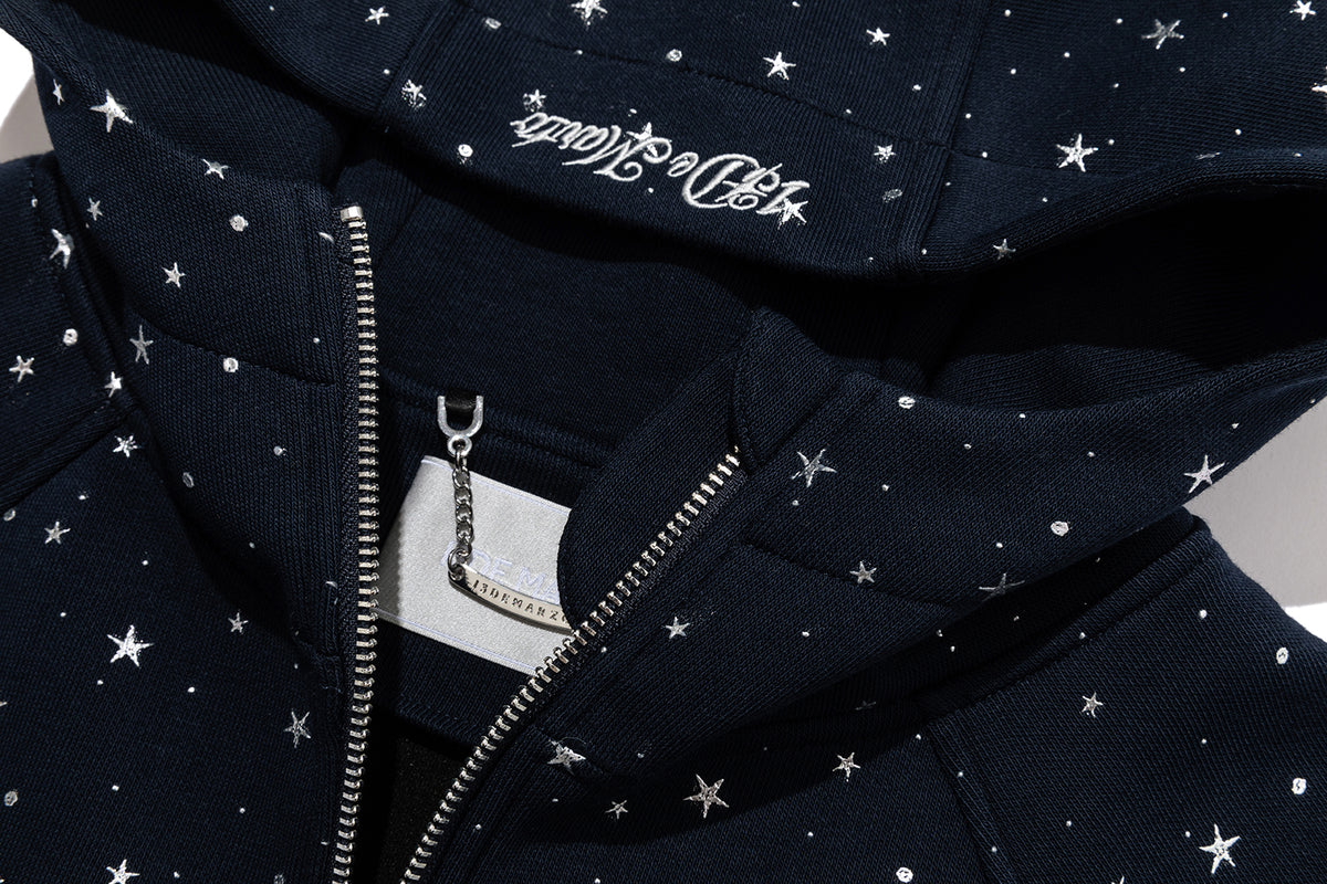 13DE MARZO Galaxy Spark Slim Fit Hoodie Navy Blue