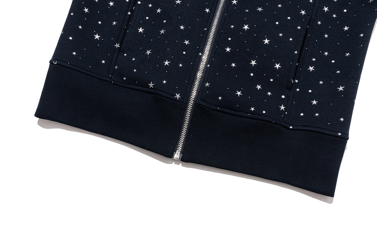 13DE MARZO Galaxy Spark Slim Fit Hoodie Navy Blue