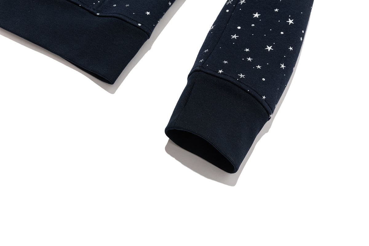 13DE MARZO Galaxy Spark Slim Fit Hoodie Navy Blue