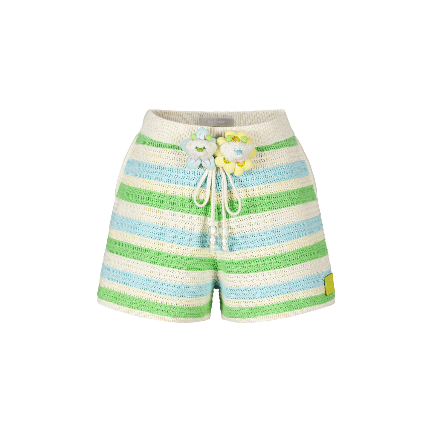 13DE MARZO Floral Bear Knit Shorts - 13DE MARZO
