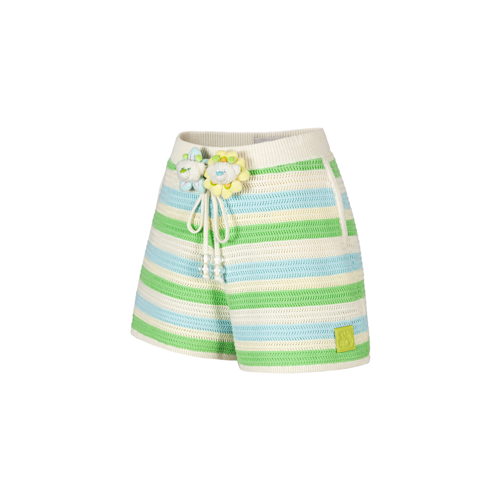 13DE MARZO Floral Bear Knit Shorts - 13DE MARZO