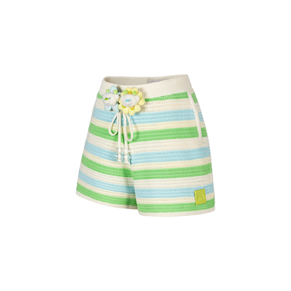 13DE MARZO Floral Bear Knit Shorts - 13DE MARZO
