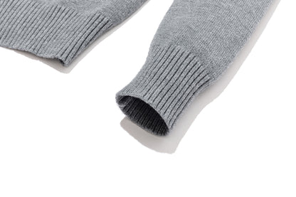 13DE MARZO Snow Bear Scarf  Knit Cardigan Grey