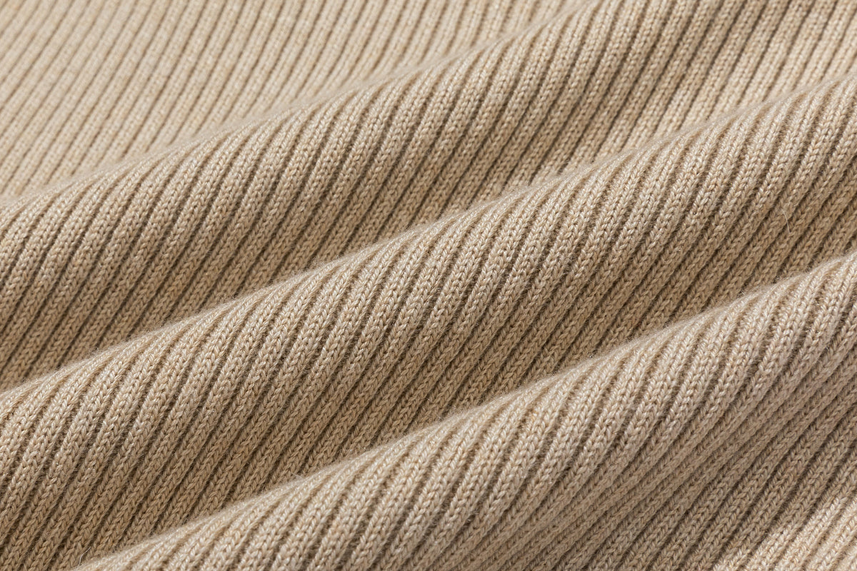 13DE MARZO Henley Neck Knit Vest Khaki