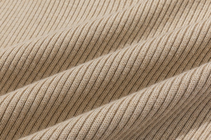 13DE MARZO Henley Neck Knit Vest Khaki