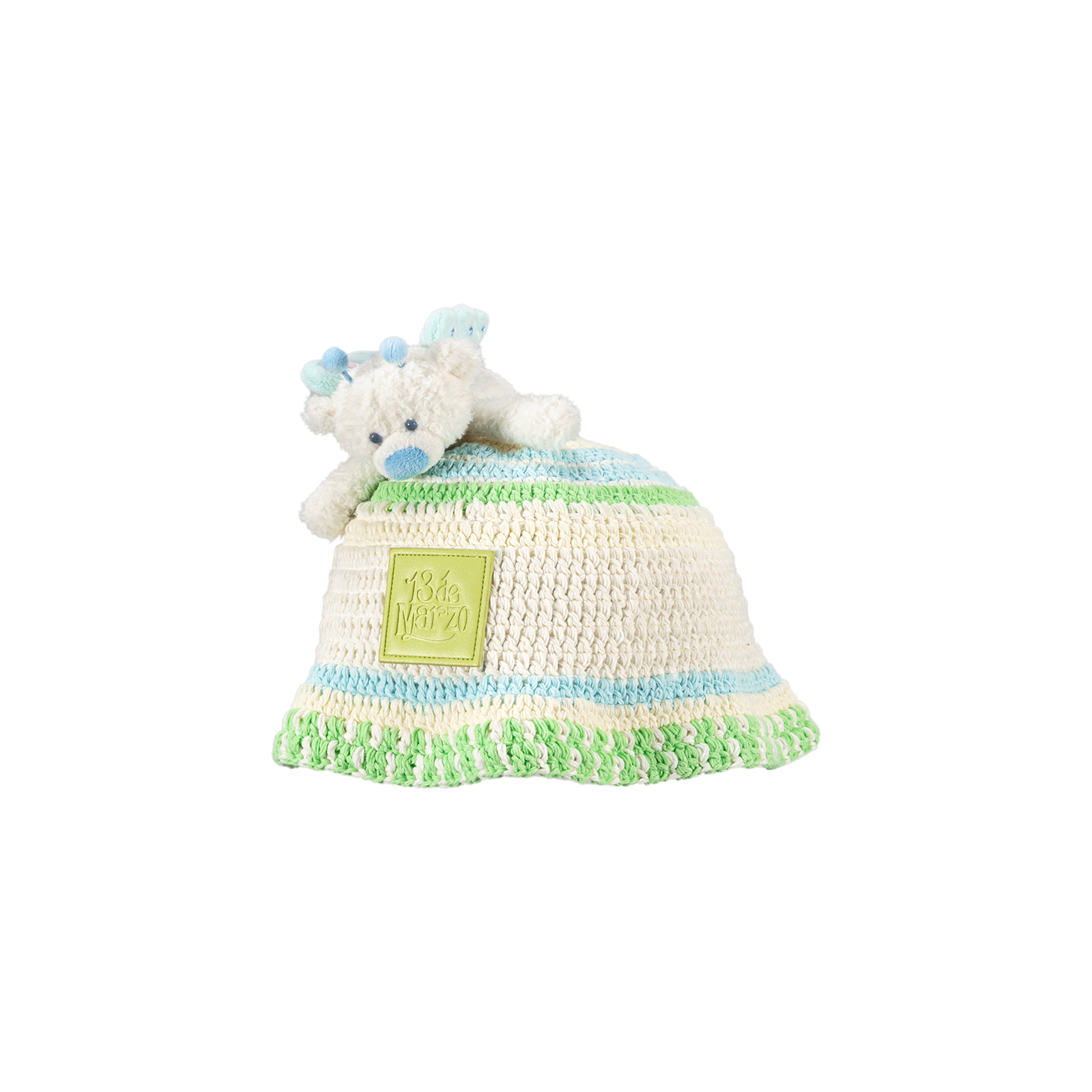 13DE MARZO Floral Bear Knit Hat - 13DE MARZO