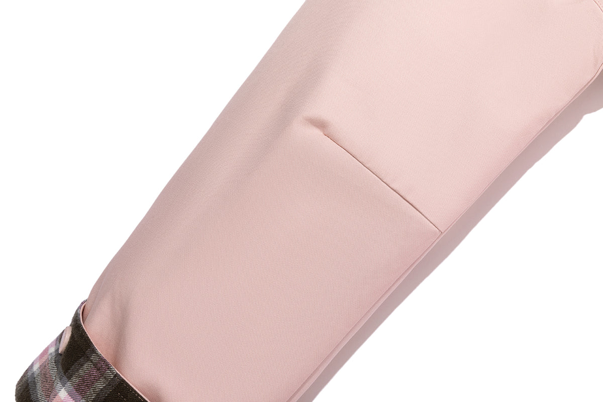 13DE MARZO Snow Bear Corduroy Mid Length Coat Pink