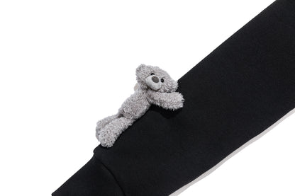 13DE MARZO Doozoo Fur Collar Hoodie Black