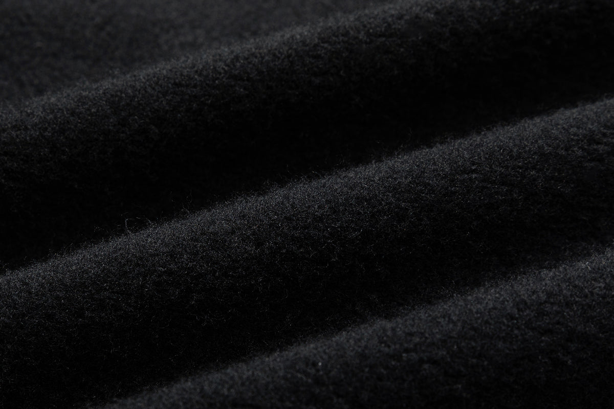 13DE MARZO Doozoo Fur Collar Hoodie Black