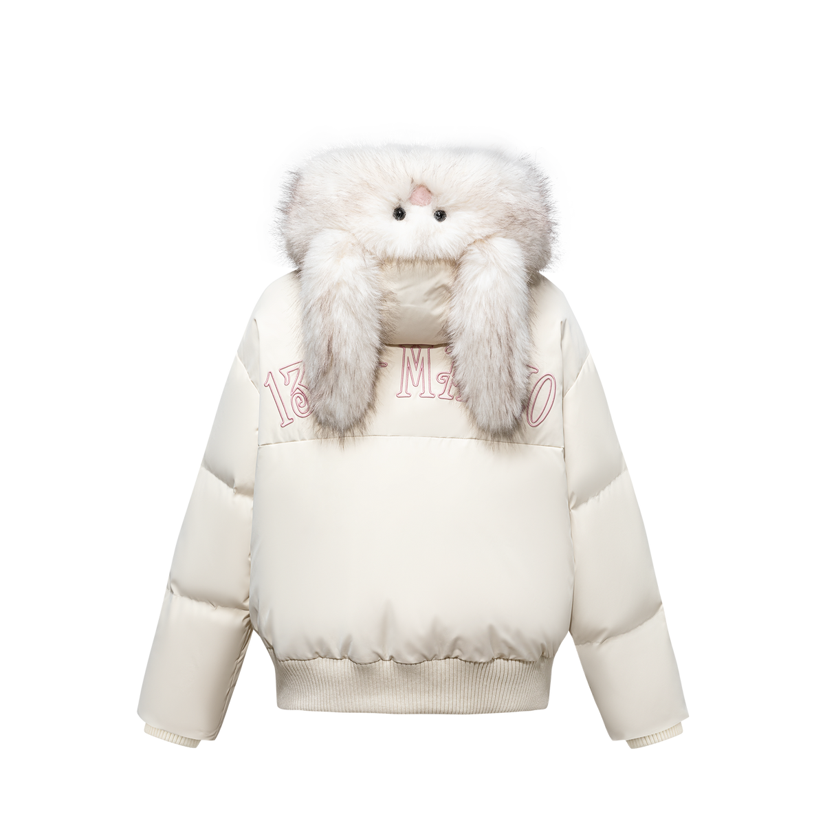 13DE MARZO Doozoo Fur Collar Parka Down Jacket Beige