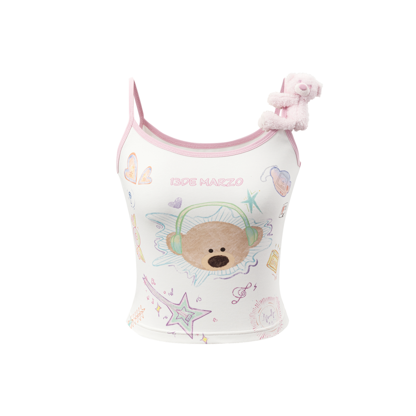 13DE MARZO Musical Festvial Bear Camisole - 13DE MARZO