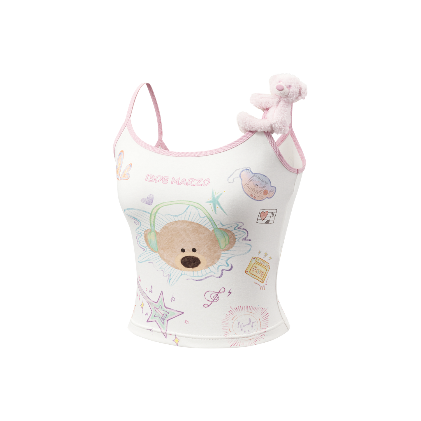 13DE MARZO Musical Festvial Bear Camisole - 13DE MARZO