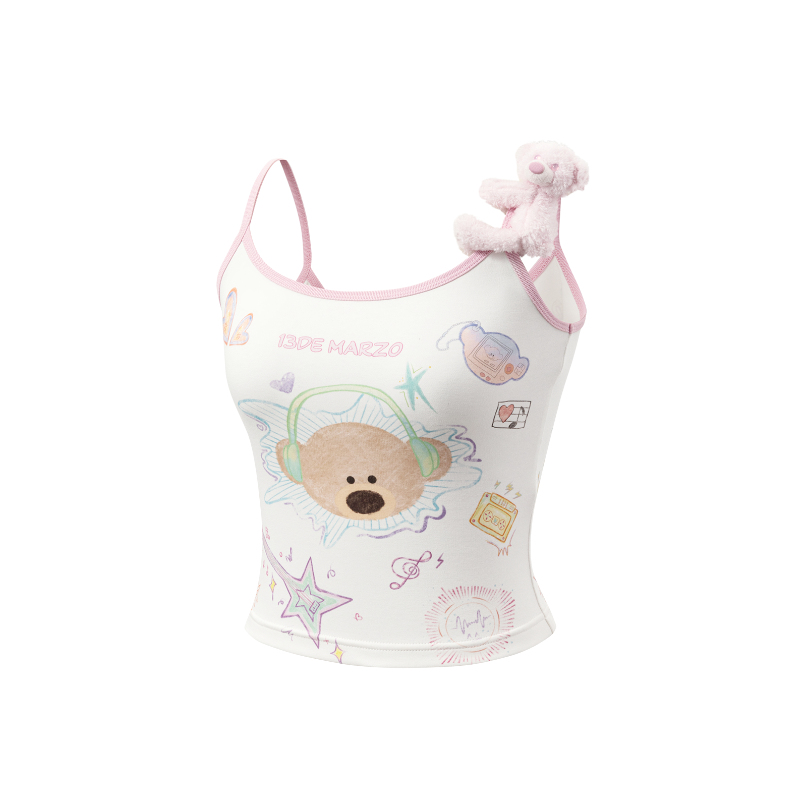 13DE MARZO Musical Festvial Bear Camisole - 13DE MARZO