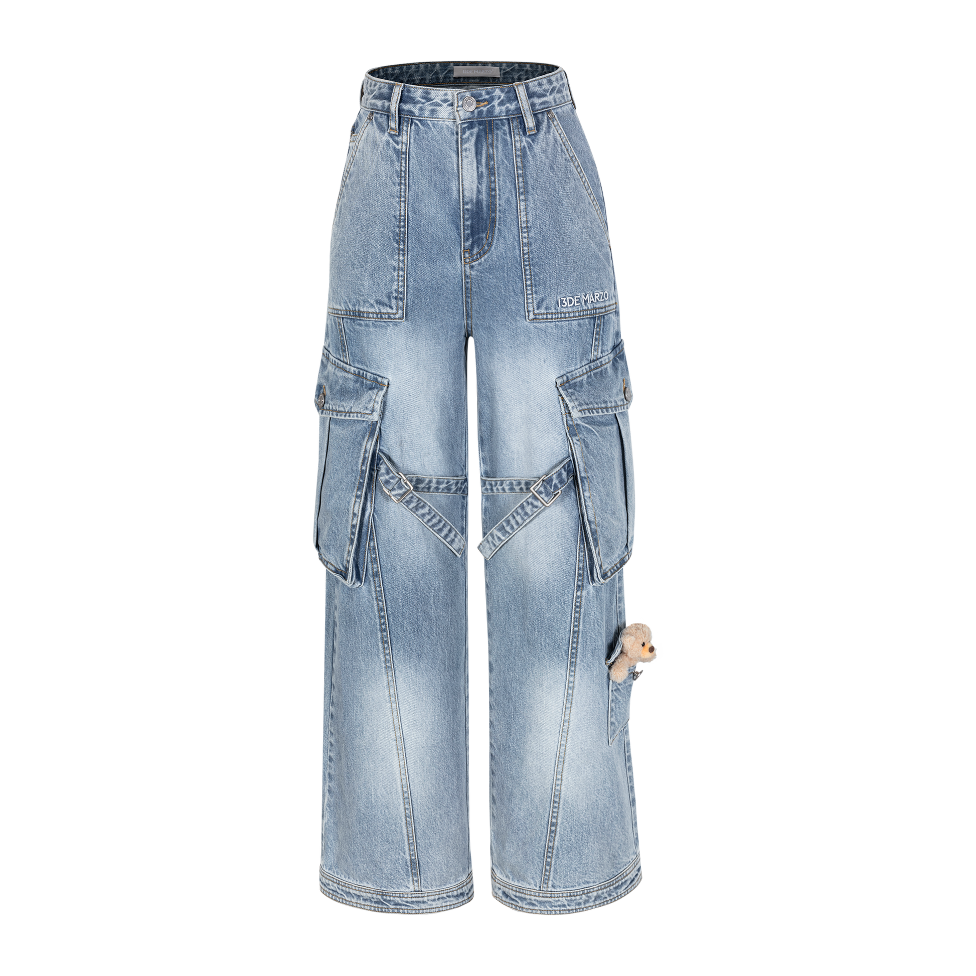13DE MARZO Denim Cargo Pants