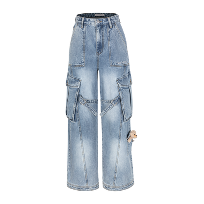13DE MARZO Denim Cargo Pants - 13DE MARZO