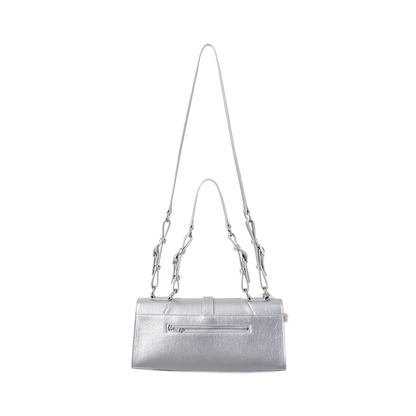 13DE MARZO Sheriff Bear Baguette Bag Silver