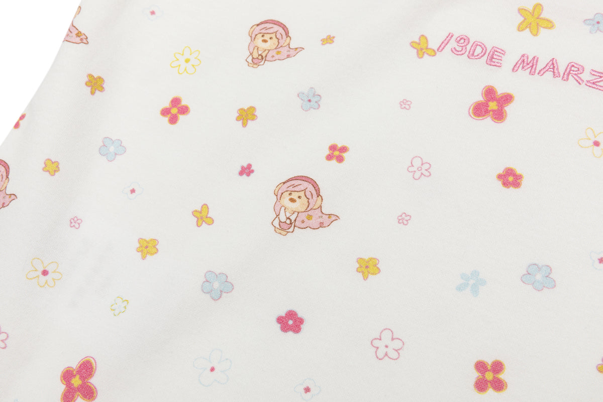 13DE MARZO Floral Room Bear Pajama Set