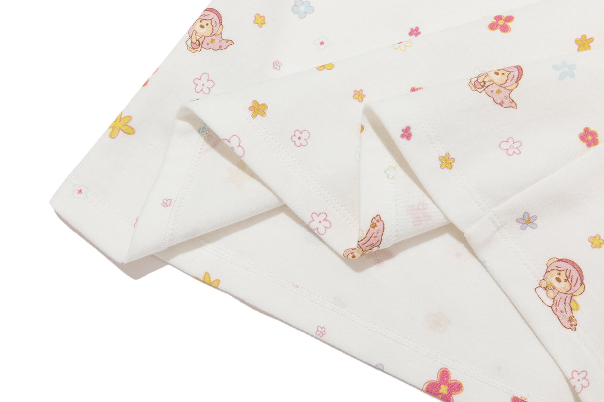 13DE MARZO Floral Room Bear Pajama Set