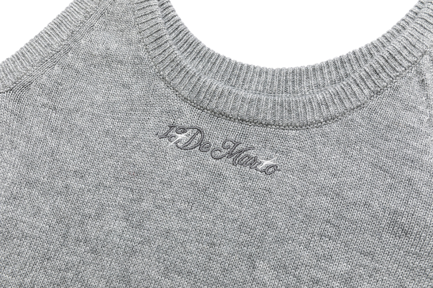 13DE MARZO Bow Bear Knit Cardigan Vest Grey