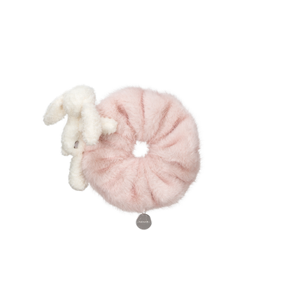 13DE MARZO Furry Hair Tie Dusty pink