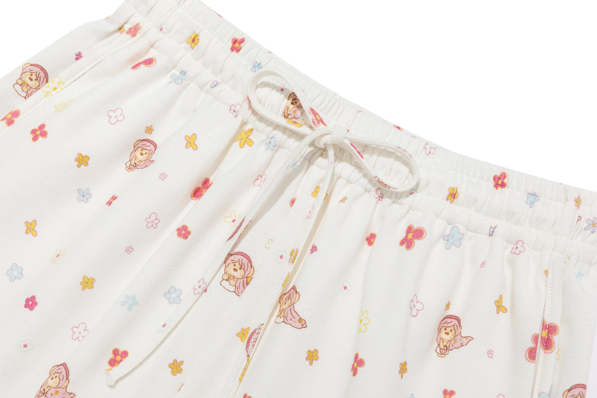 13DE MARZO Floral Room Bear Pajama Set