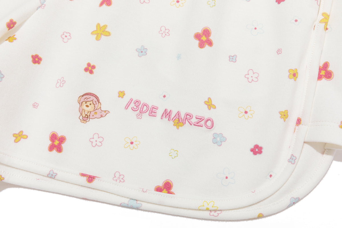 13DE MARZO Floral Room Bear Pajama Set