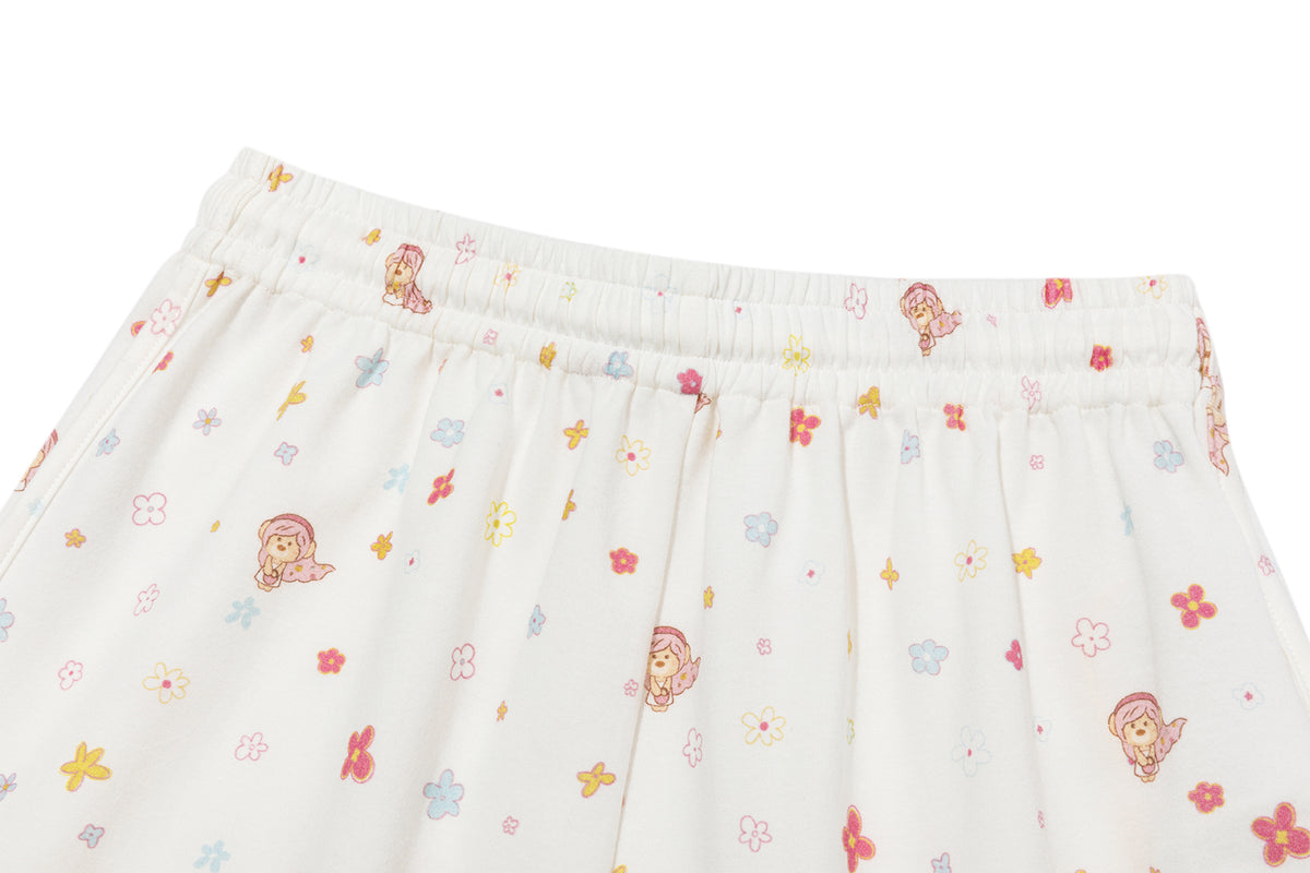13DE MARZO Floral Room Bear Pajama Set