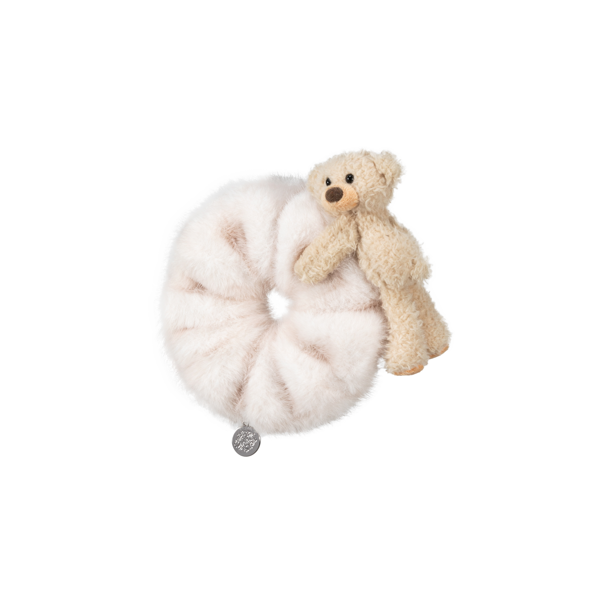 13DE MARZO Furry Hair Tie Pink
