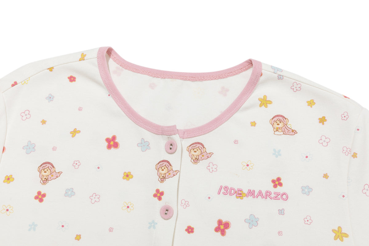 13DE MARZO Floral Room Bear Pajama Set