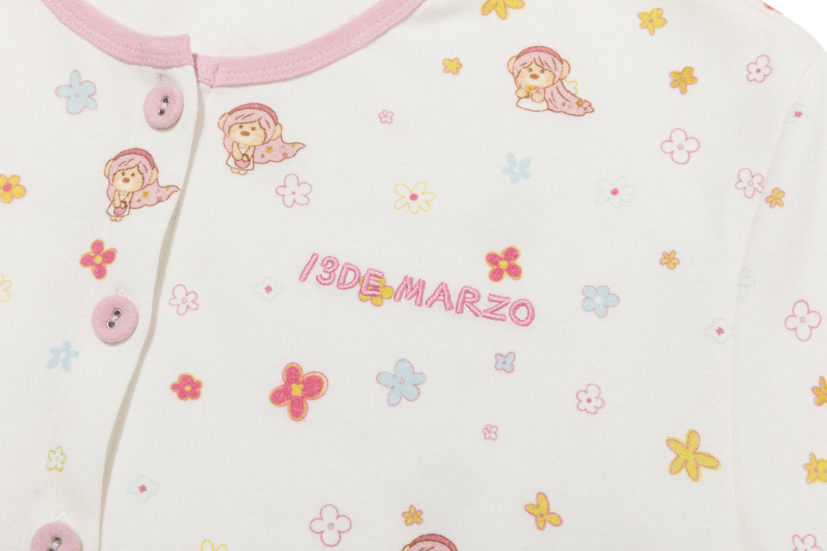 13DE MARZO Floral Room Bear Pajama Set