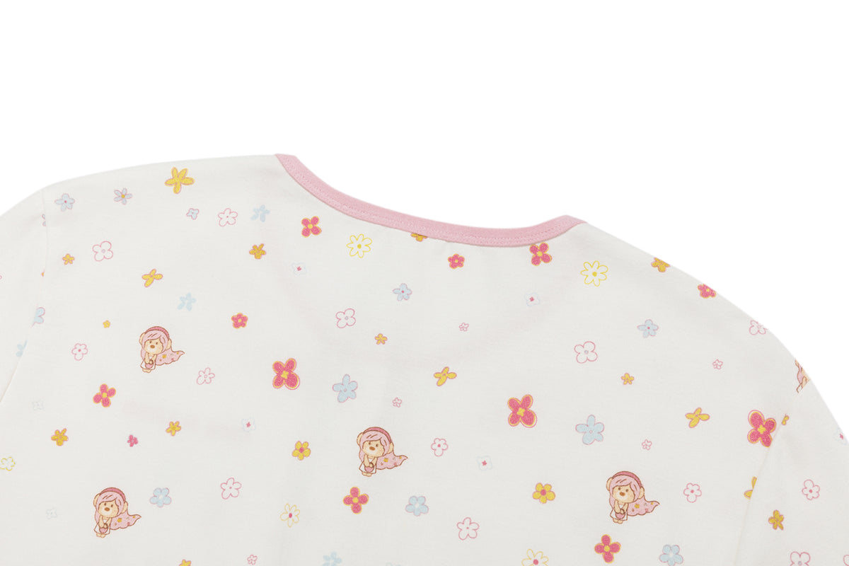 13DE MARZO Floral Room Bear Pajama Set