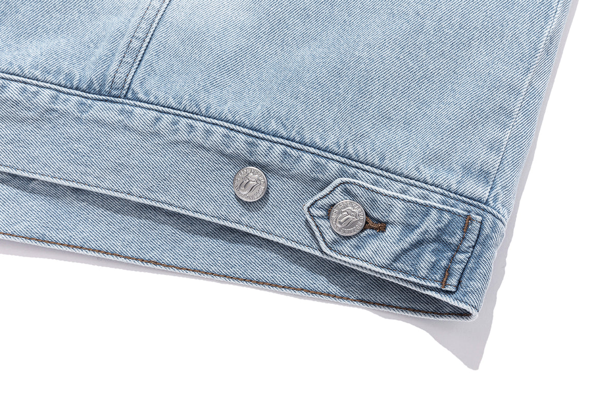 13DE MARZO Rolling Stones Tongue Denim Jacket