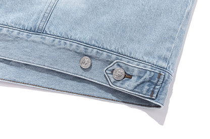 13DE MARZO Rolling Stones Tongue Denim Jacket
