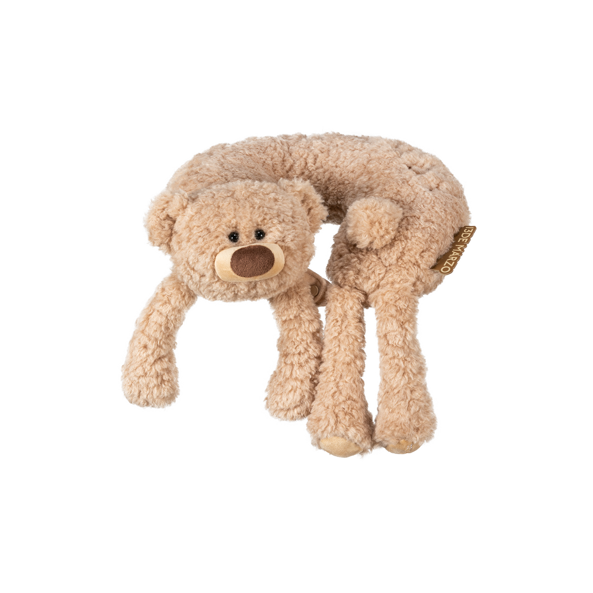 13DE MARZO Plush U-Shaped Travel Pillow Khaki - 13DE MARZO
